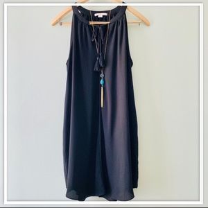 🍹c&e black crepe tank shift dress w/ pockets!🍹